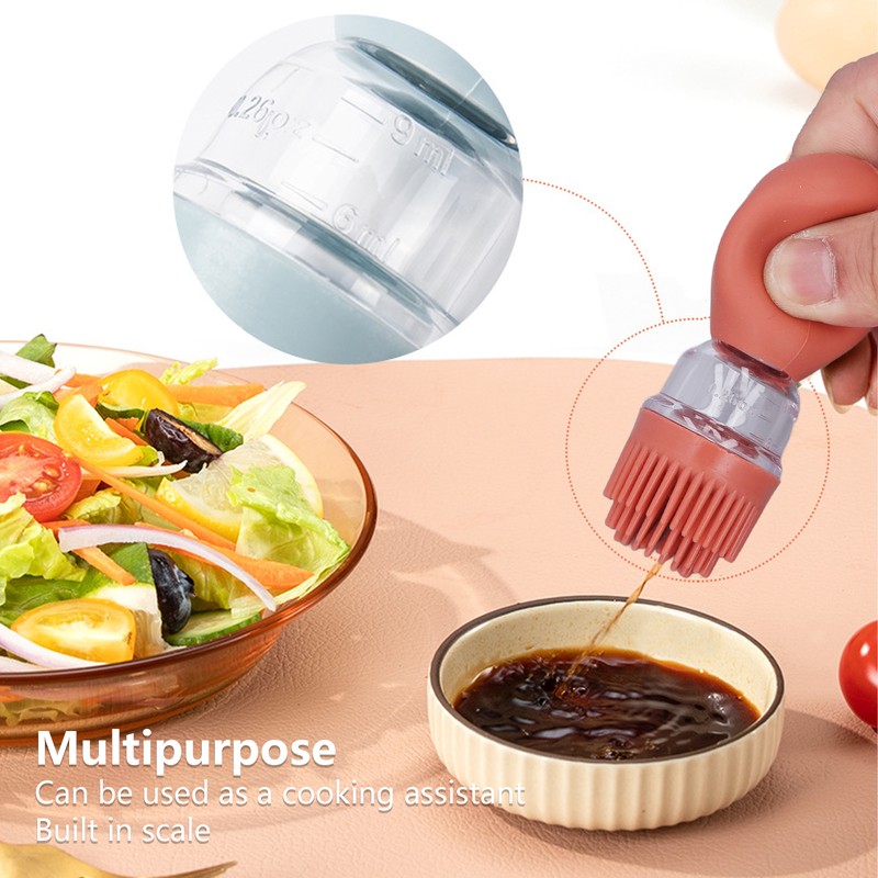 2pcs Oil Container with Silicone Brush Oil Dispenser Bottle for