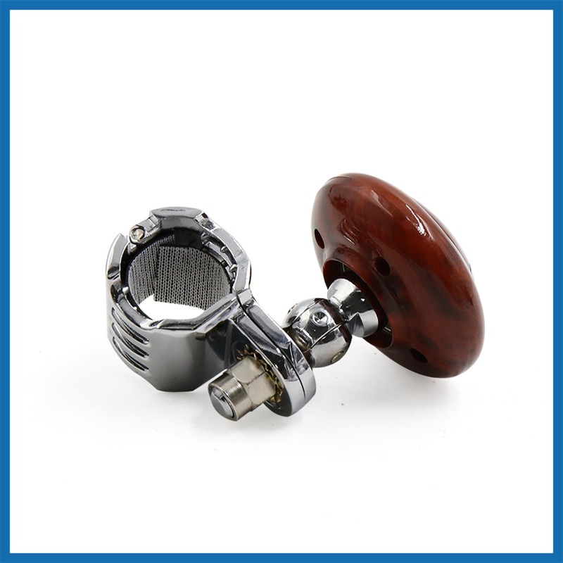 A ABSOPRO Brown Folding Steering Wheel Knob Power Handle Grip