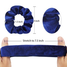 Semato 16 Pack Royal Blue Velvet Scrunchies for Hair Scrunchy Hair Ties Ropes for Women or Girls Hair Accessories