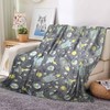 BNREDA Children's Cuddly Blanket, Luminous 130 x 150 cm, Rocket