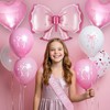 Pink Bow Birthday Decorations, Bow Coquette Birthday Decorations for Girls,