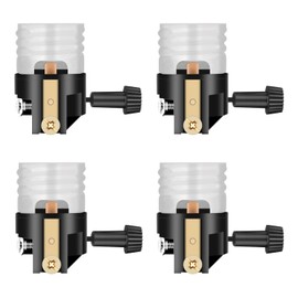 4 Packs 3-Way Lamp Socket Replacement with Turn Switch Knob UL Listed Low-Medium-High Settings Repair Parts for Lamp