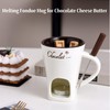 Fondue Cup, Chocolate Melting Fondue Mugs Set of with Forks
