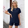 LOMON Womens 2 Piece Outfits High Waist Loungewear Shorts Set