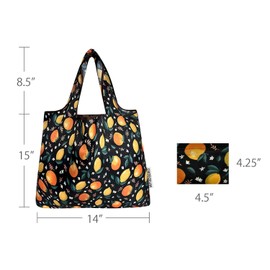 Bowbear Foldable Nylon Reusable Shopping Bag, Day Bag (Set of 2), Vitamin C
