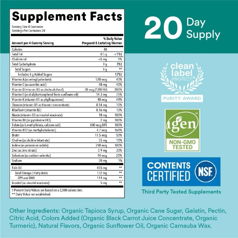 Smartypants Vitaminas Prenatales Gomitas Omega 3 80pcs