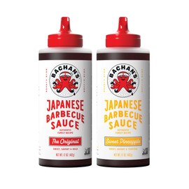 Bachan's Japanese Barbecue Sauce 2 Pack - 1 Original, 1 Sweet Pineapple - BBQ Sauce for Wings, Chicken, Beef, Pork, Seafood, Noodles, and More. Non GMO, No Preservatives, BPA free
