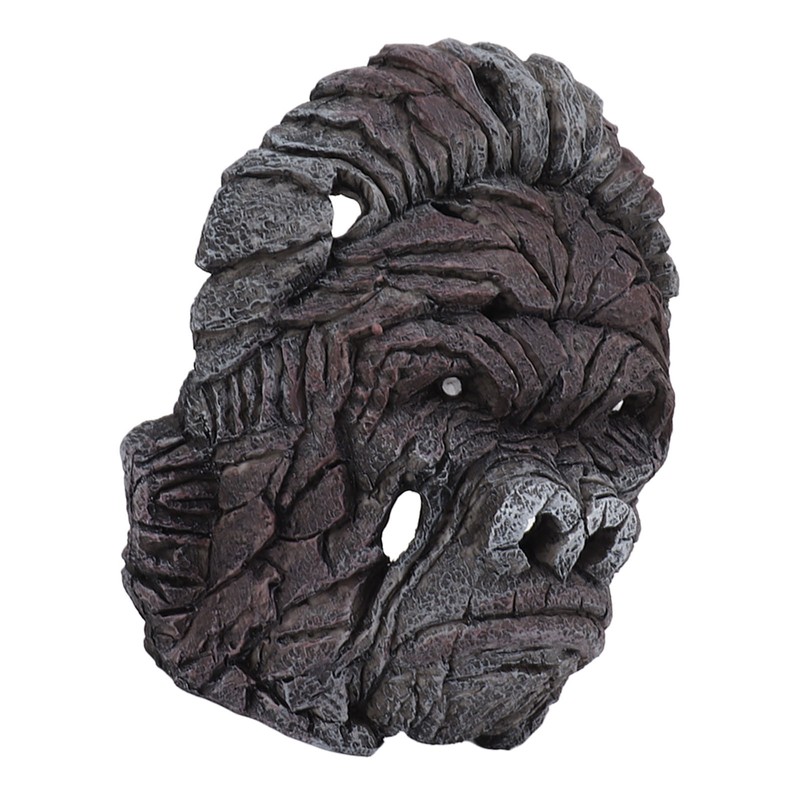 Gorilla Head Sculpture 6.3in Animal Head Figurine Resin Hollow Out