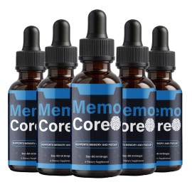 Unbranded (5 Pack) Memo Core – Advanced MemoCore Drops Formula for Brain Health