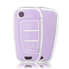 Key Case TPU Car Key Case Compatible with Hyundai i30 i30N ix35 Kona Tucson NX4 Elantra Accent Solaris Sonata Creta Verna Smart Key Cover Protective Case Scratch-Resistant Shock Protection