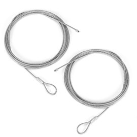 2PCS 3/25 10FT Garage Door Cable High-Quality 304 Steel Galvanized Cables Fit for All Residential Garage Doors, Garage Door Cable Replacement Kit for 8 FT Door