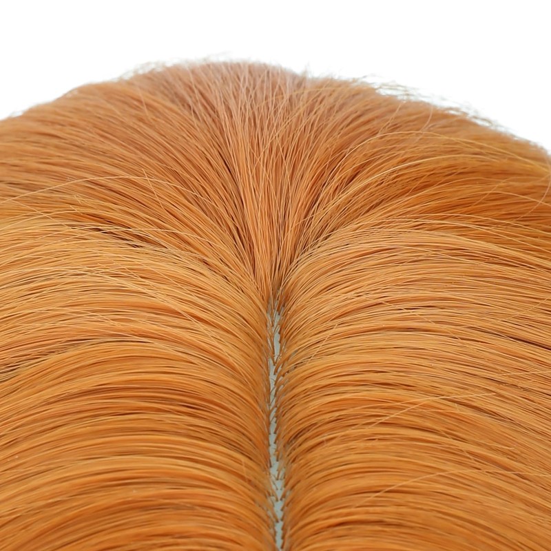 Ginger Wig Short Ginger Wavy Curly Wig for Halloween Cosplay