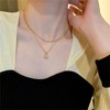 Dainty Layered Choker Necklace for Women,14k Gold Plated Pearl Pendant