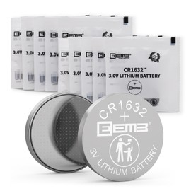 EEMB 10PCS CR1632 Battery 3V Lithium Battery Li-MnO₂ Button Battery 1632 Battery ECR1632,DL1632 for Watch,Key Fob,Calculator,Car Remote,Toys