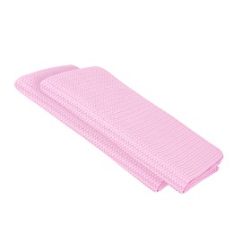 Restaurantware-Clean Tek Professional 25.2 x 16.9 Inch Chamois Cloths, 20 Reusable Microfiber Towels - Storage Tube Included, Absorbent, Pink PVA 3D Microfiber Cleaning Rags, for Windows Or Cars