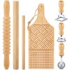 Tioncy 7 Pcs Pasta Making Tool Set Wood Gnocchi Board