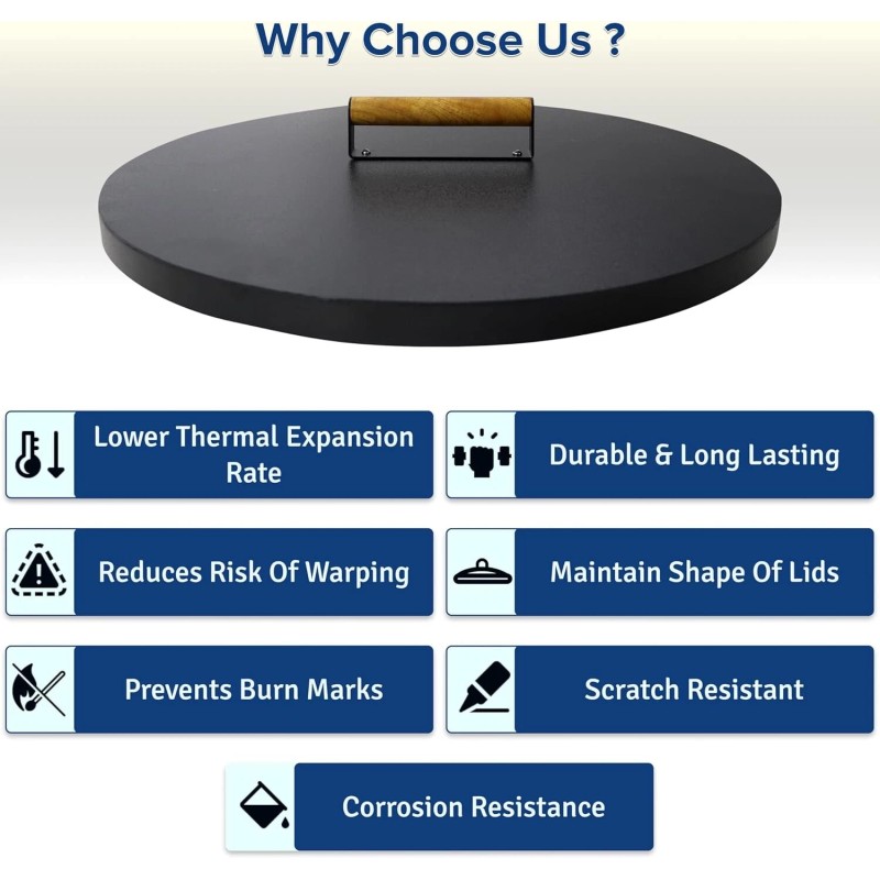 FEBTECH Fire Pit Snuffer Lid 22'' - Perfect Fit for