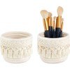 2 Pack Cotton Rope Desktop Organizer,Makeup Brush Holder,Mini Storage Basket,