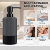 Black Soap Dispenser for Kitchen, Modern Plastic Dish & Hand
