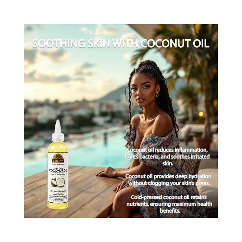 Okay 100% Pure Coconut Oil for Hair & Skin, 4