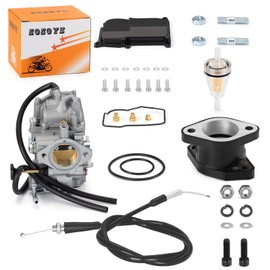 Carburetor Carb & Throttle Cable w/Intake Manifold for Yamaha Warrior 350 YFM350X 1993-2004