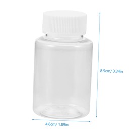 FELTECHELECTR 6pcs Transparent Oil Sample Bottles with Caps for Lab Use Liquid Preservation Storage Vials for Sampling and Routine Oil Analysis