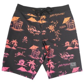 FASTHOUSE Hideout 21" Boardshort (Black/Pink, 38)