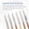 Jean Dubost Laguiole 6-Piece Steak Knife Set, Mineral Handles -