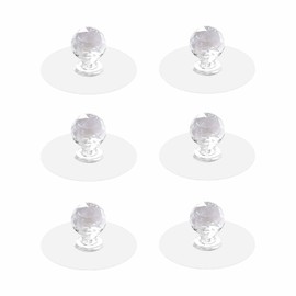 Coehaopike収納 6個 セットドアハンドル 取っ手 ドアノブ 取手 透明 5*2.3cm 円形 浴室扉取っ手 両面テープ式 引き出し取手 補助ハンドル 耐久性 釘は必要ありません 引き戸 開閉補助 窓/網戸/引き出し/戸棚/ドア用 取り付けが簡単 (6)