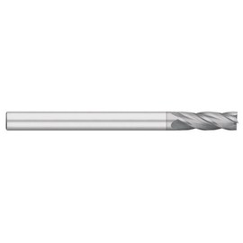 Titan TC97516 Solid Carbide End Mill, Extra Long Length, 4 Flute, Square End, 30 Degree Helix, TiCN Coated, 1/4" Cutting Diameter, 1/4" Shank Diameter, 4" Overall Length, 1-1/2" Cutting Length