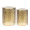 Joveco Gold Nesting Round Side End Tables Set of 2-