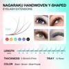 NAGARAKU Eyelash Extensions, 4D Volume, Ultra Fine, Light and Natural,