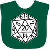 inktastic 20 Sided White Dice Baby Bib Green - Gus