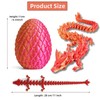 Myqiqi 3D Printed Dragon in Egg, Fully Movable Crystal Dragon