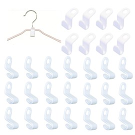Maloftars Clothes Hangers Connecting Hooks Pack of 60 Clip Drop Connection Handle for Hangers Clip Hanger Hooks Mini Hooks for Hangers Space Saving Wardrobe