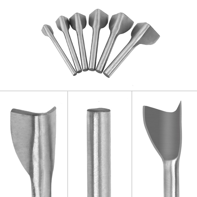 6pcs /set DIY Leather Carft V Shape Punch Belt End