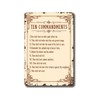 CJANY SENGS Tin Metal The Ten Commandments: God's+Rules Old Master
