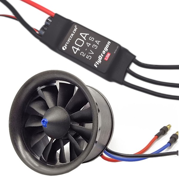 Flycolor EDF 50mm 4900KV 3S Maximum Thrust 770g 11 Blades