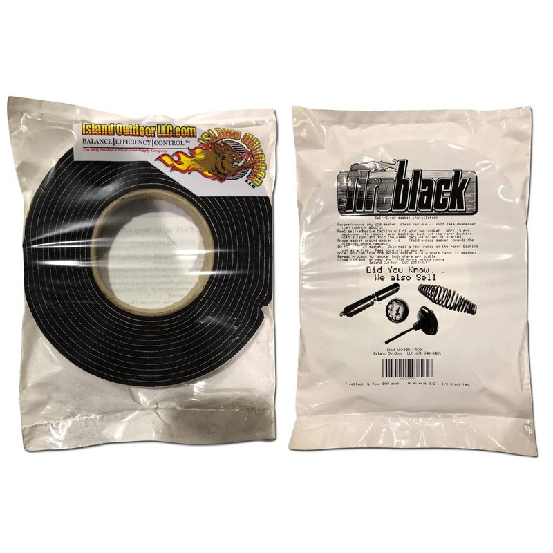 Fireblack® Hi Temp BBQ smoker Gasket Self Stick 15 ft