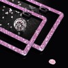 MAYEHAY Pink License Plate Frame 2 Packs Bling License Plate