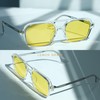 LEMON GRASS Womens Polarized Aviator Sunglasses - Transparent/Yellow