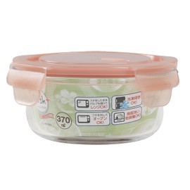 Pearl Metal HB-5955 Dish Plus Storage Container with Heat Resistant Glass Bulb Round 12.5 fl oz (370 ml)