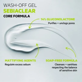 SVR SEBIACLEAR Foaming Face & Body Cleansing Gel for Oily, Acne-Prone, Combination Skin, Purifying, Soap-Free,10-Ingredient Minimalist Formula, 400ml