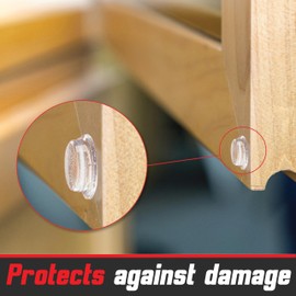 Self Adhesive Bumpers - 1/2” Diameter - 200 pcs - Standard Clear Round Bumper for Cabinets, Drawers, Cutting Boards, Picture Frames and Furniture - Sound dampening Protects Against Damage