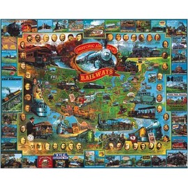 Historic American Railways 1000 Piece Jigsaw Puzzle
