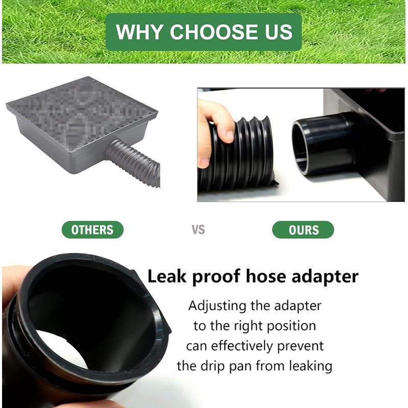 YOTODY Gutter Downspout Extensions,Catch Basin Low Profile Downspout Extender |