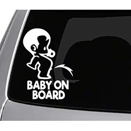 Seek Racing Baby ON Board Peeing Decal - CAR Truck Window Laptop Sticker