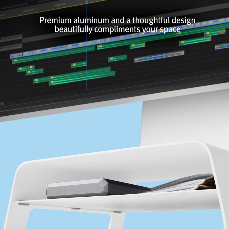 Twelve South Curve Riser Monitor Stand | Ergonomic Desktop Stand