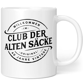 Orange9 Birthday 40th Man - Club der Alten Säcke - Birthday Gift for Men Saying Funny Gift Ideas - Ceramic 330 ml