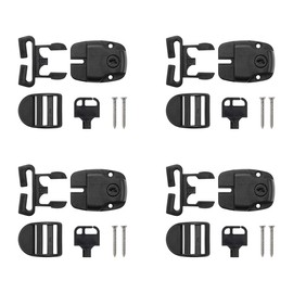 Zhaoyao 4 Pack Spa Tub Cover Clip Replace Latches Clip Lock Kit for Spa Hot Tub Cover, Spa Cover Clips Replacement with Keys and Slide Buckle